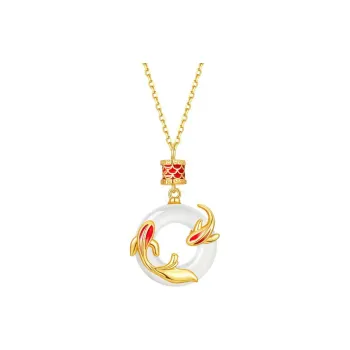 Phoenix Temple Jewelry Chalcedony Jade Necklaces Women's
