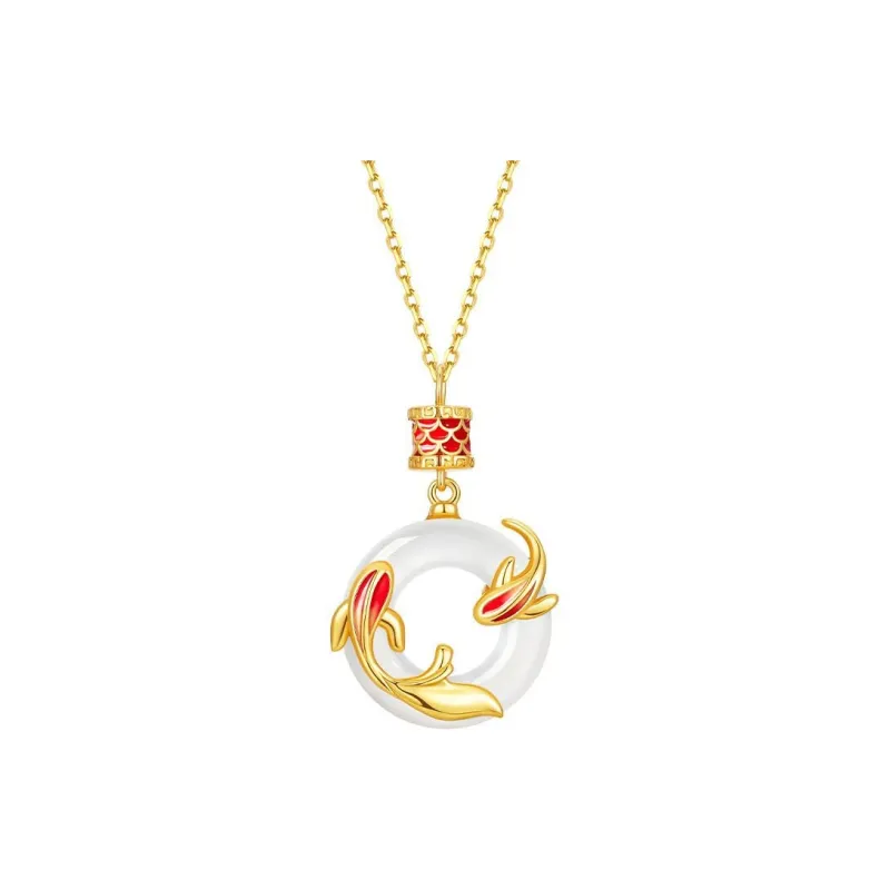 Phoenix Temple Jewelry Chalcedony Jade Necklaces Women's-0