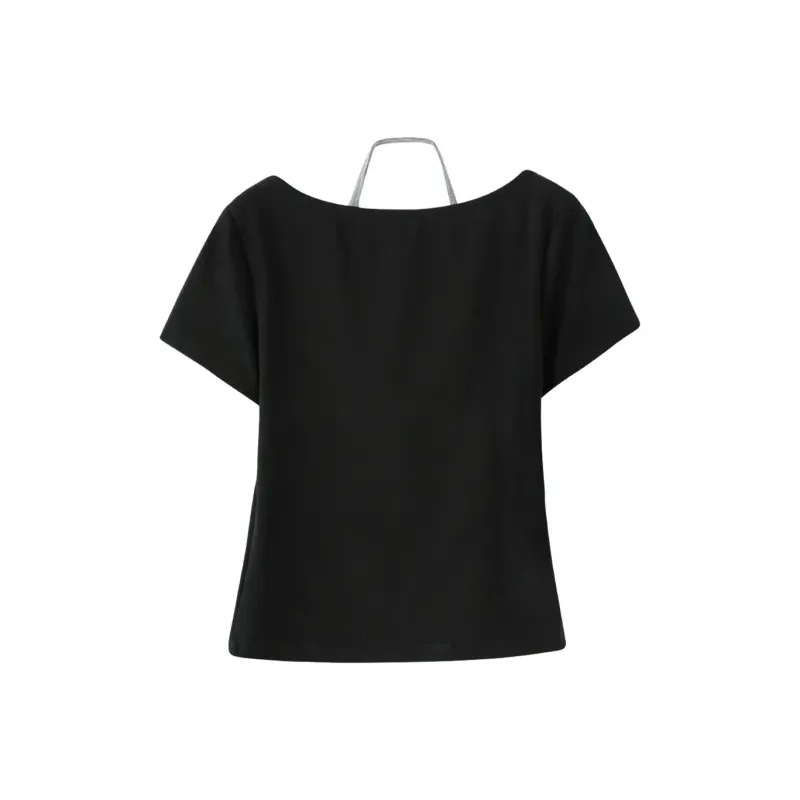 COVER TIME T Shirt Women's Black-1