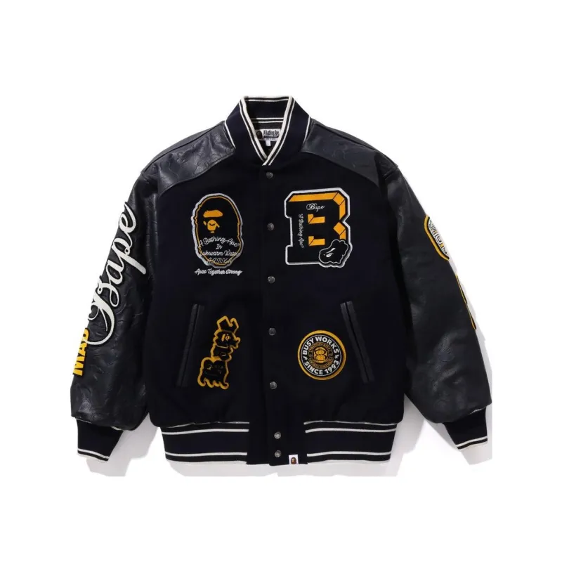 Bape Bape Patch Varsity Jacket-2
