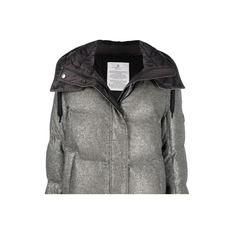 Brunello Cucinelli Down Jacket Women's Gray-4