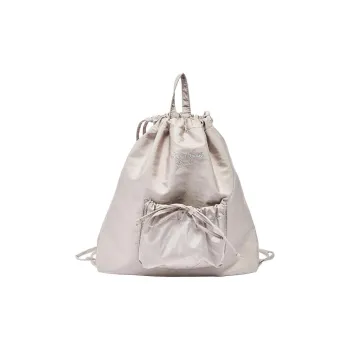 Three Blessings Nylon Backpack Medium Size Women's Gray/Purple