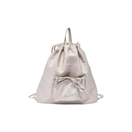 Three Blessings Nylon Backpack Medium Size Women's Gray/Purple