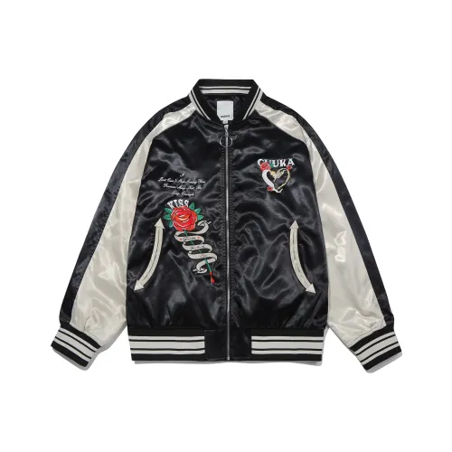 Guuka Baseball Jacket Unisex Black