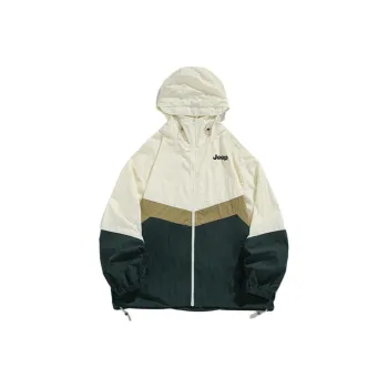 Jeep UPF50+Thin Breathable Solid Color Drawstring Hooded Sun Protection Clothing Unisex
