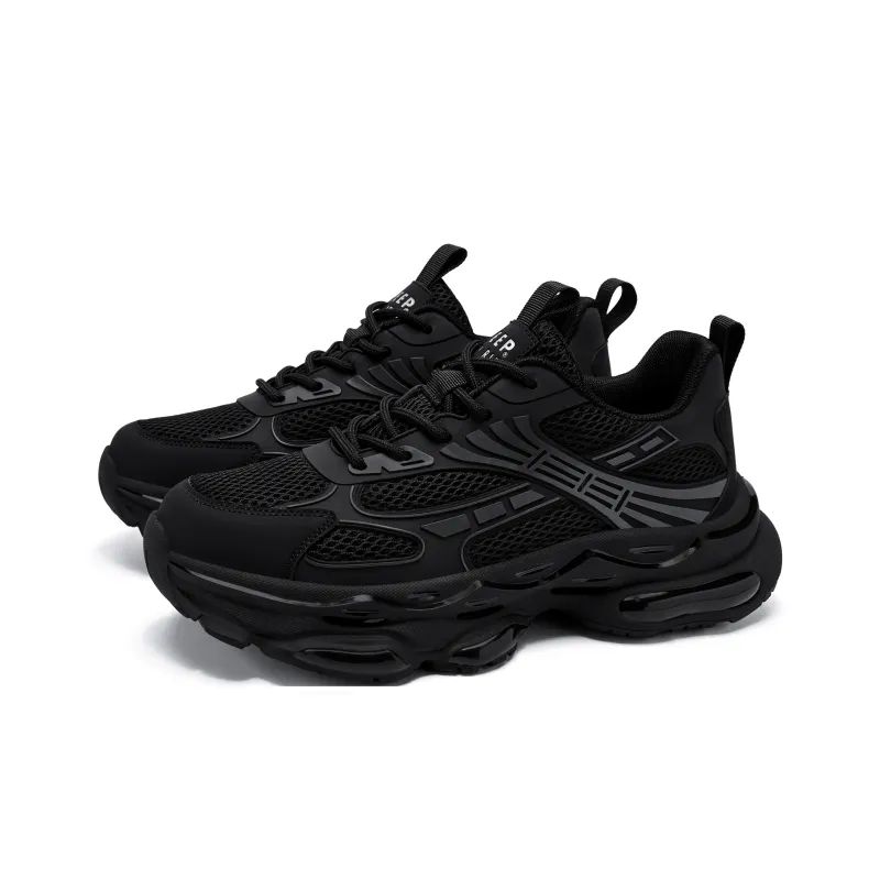 JEEP SPIRIT Shock Absorbers Slip Resistant, Abrasion Resistant, Lightweight Chunky Sneakers Men's Graphite Black-3
