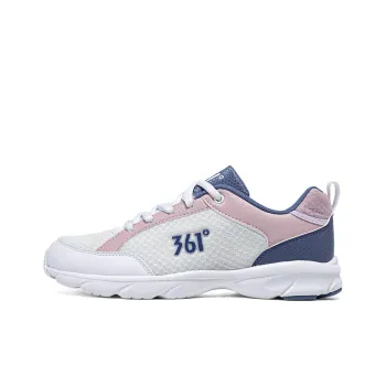 361° Cushioning, Breathable, Lightweight Low Top Casual Running Shoes Women's 361 Degrees White Sunrise Pink Purple