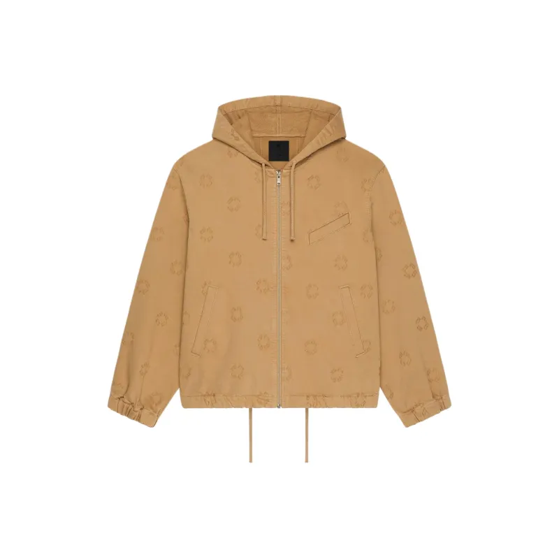 Givenchy Logo Detailed Zip Up Hooded Jacket-0