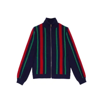 GUCCI SS23 Baseball Jacket Men's Multicolor