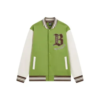 XTEP Baseball Jacket Men's Soft Jade Green/Cotton White