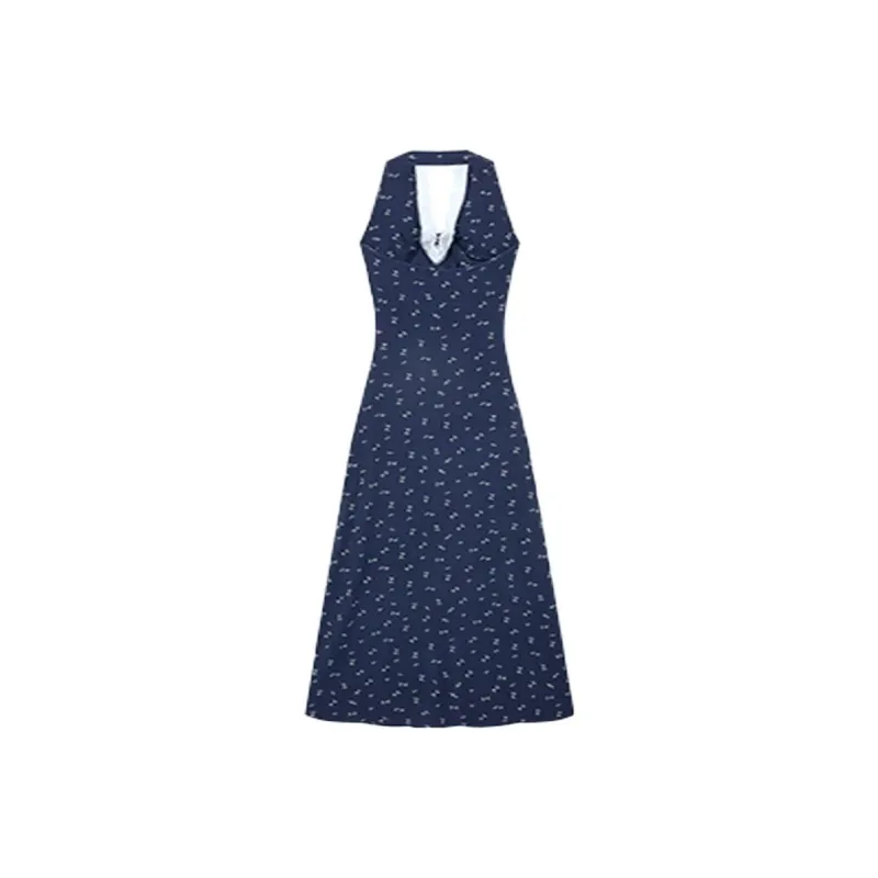 Mu Xiao Xin Sleeveless Dress Women's Blue-1