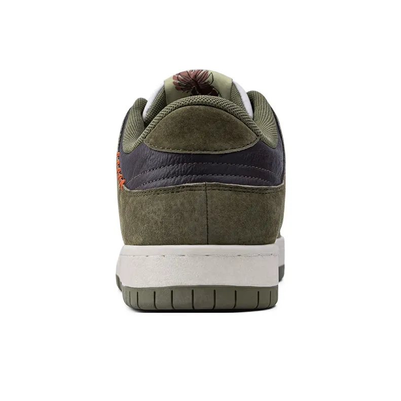 MR.A Low Top Skateboard Shoes Men's Olive Green-2