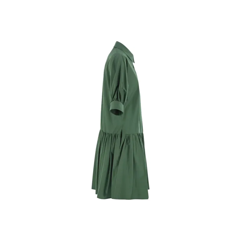 MaxMara Studio Short Sleeved Dress Women's Green-2