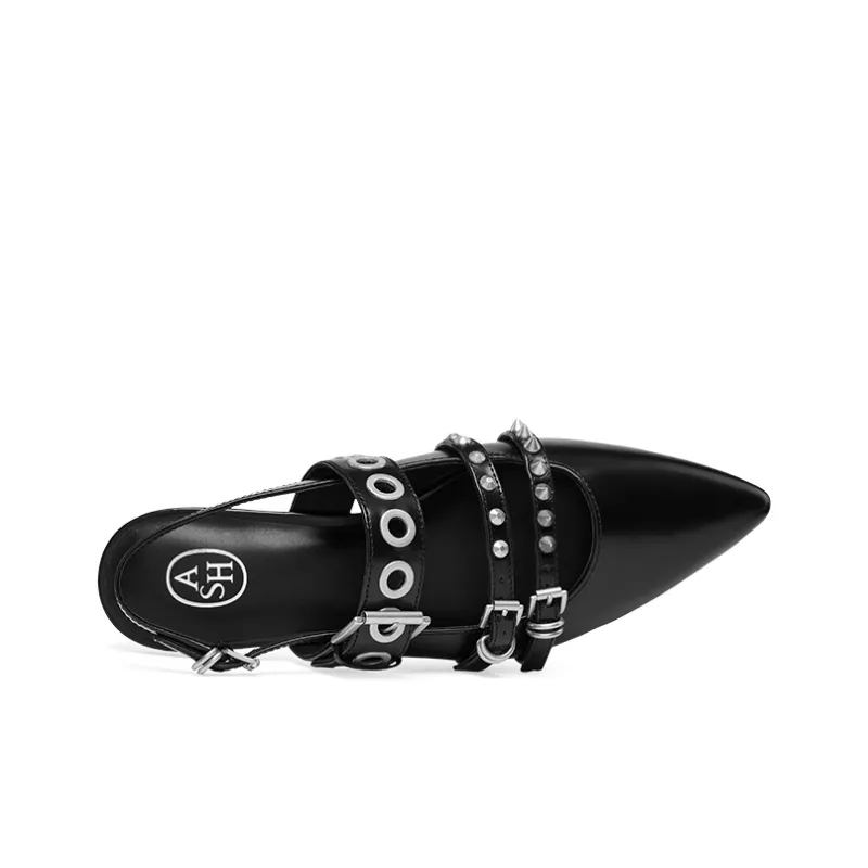 ASH One Strap Sandals Women's Black-4