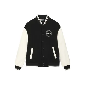 FILA Baseball Jacket Unisex Water Ivory
