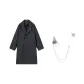 Dark Gray (Comes with Flying Bird Brooch)