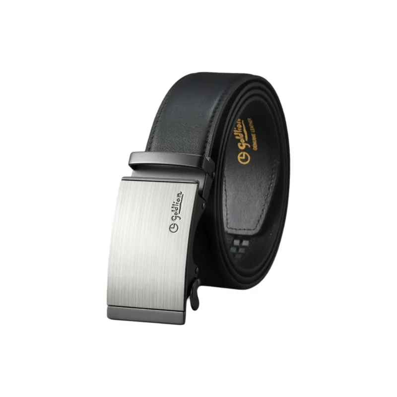 GOLDLION Top Layer Cow Leather Belt Men's Width 3.5cm-21