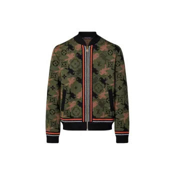 LOUIS VUITTON Jacquard Wool Bomber Blouson