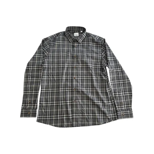 Burberry Shirts Men Gray