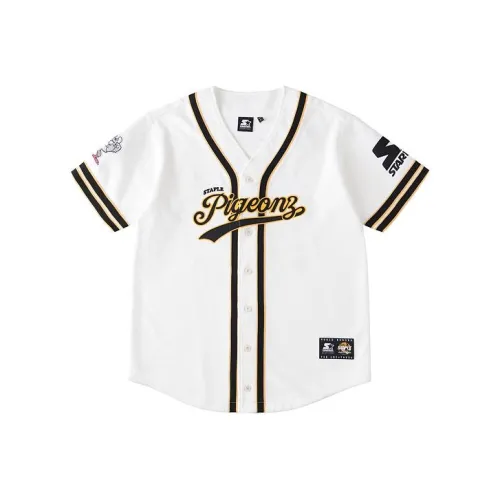 Staple X STARTER Baseball Jerseys Unisex Birch White