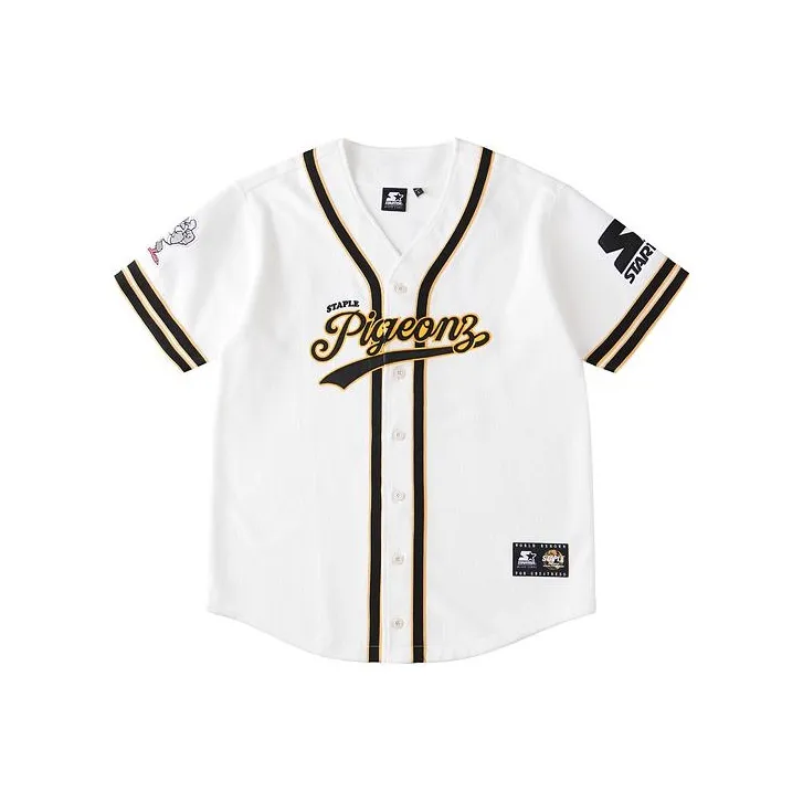 Staple X STARTER Baseball Jerseys Unisex Birch White-0