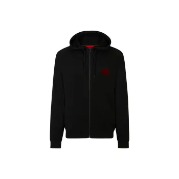 HUGO BOSS Zipped Drawstring Hoodie