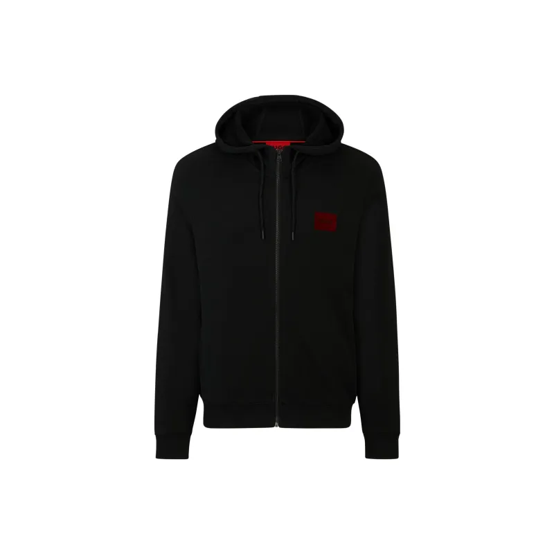 HUGO BOSS Zipped Drawstring Hoodie-0