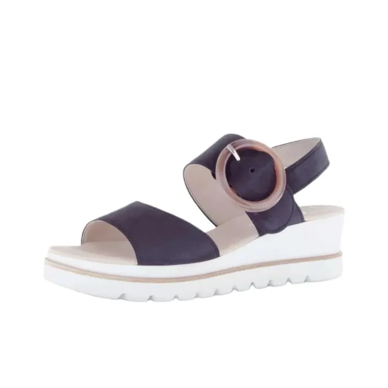 Gabor Fashion One Strap Sandals 5cm Women's Blue-2