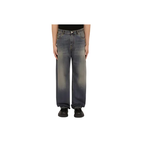 ETRO Logo Embroidered Mid Rise Wide Leg Jeans