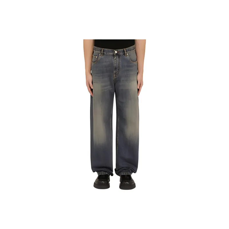 ETRO Logo Embroidered Mid Rise Wide Leg Jeans-0