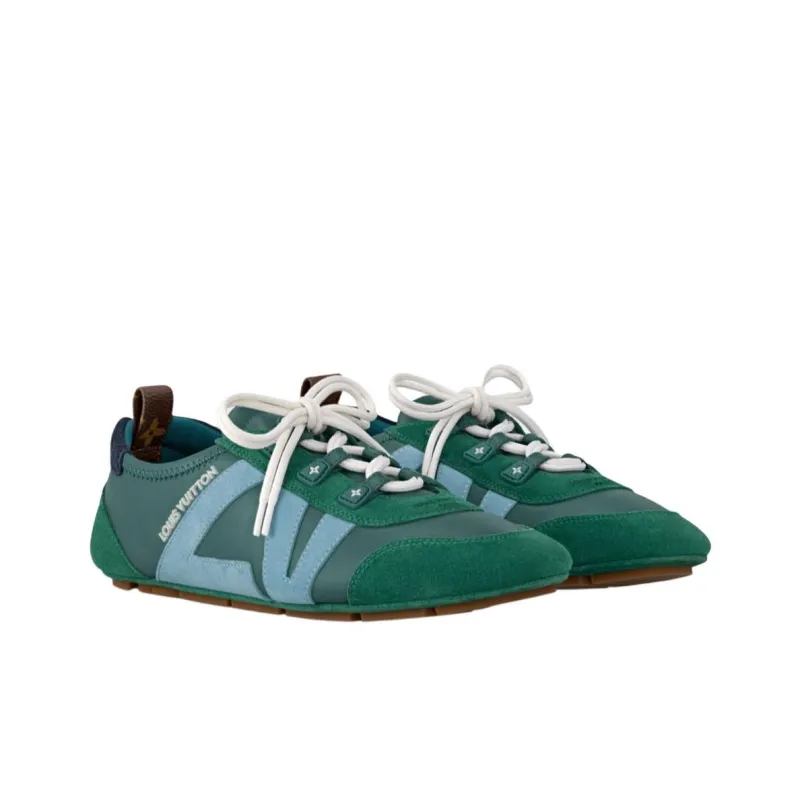 LOUIS VUITTON Sneakerina German Army Trainers Low Top Casual Shoes Women's Green-2