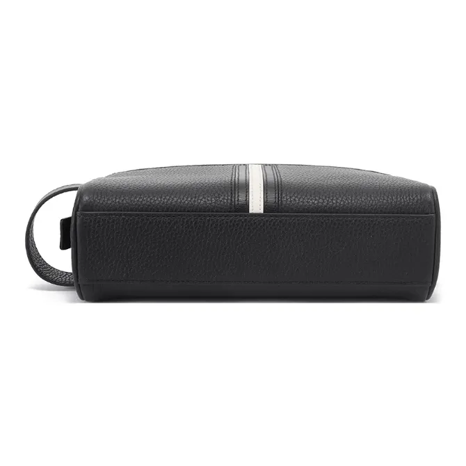 BALLY Cow Leather Toiletry Bag, Makeup Bag Regular Men's Black-4