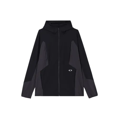 Oakley Waterproof And Windproof Windbreaker Jacket Unisex Black Gray