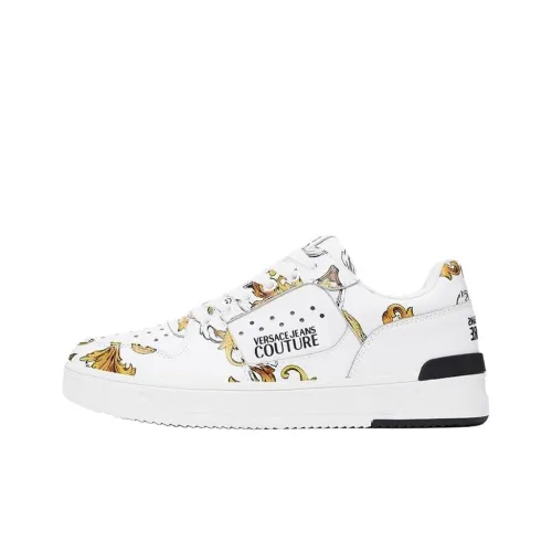 VERSACE JEANS COUTURE Low Top Skateboard Shoes Men's White