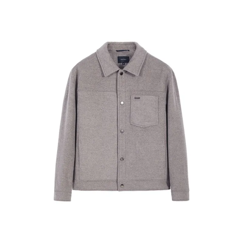 DAVID NAMAN Coats Men Gray-0