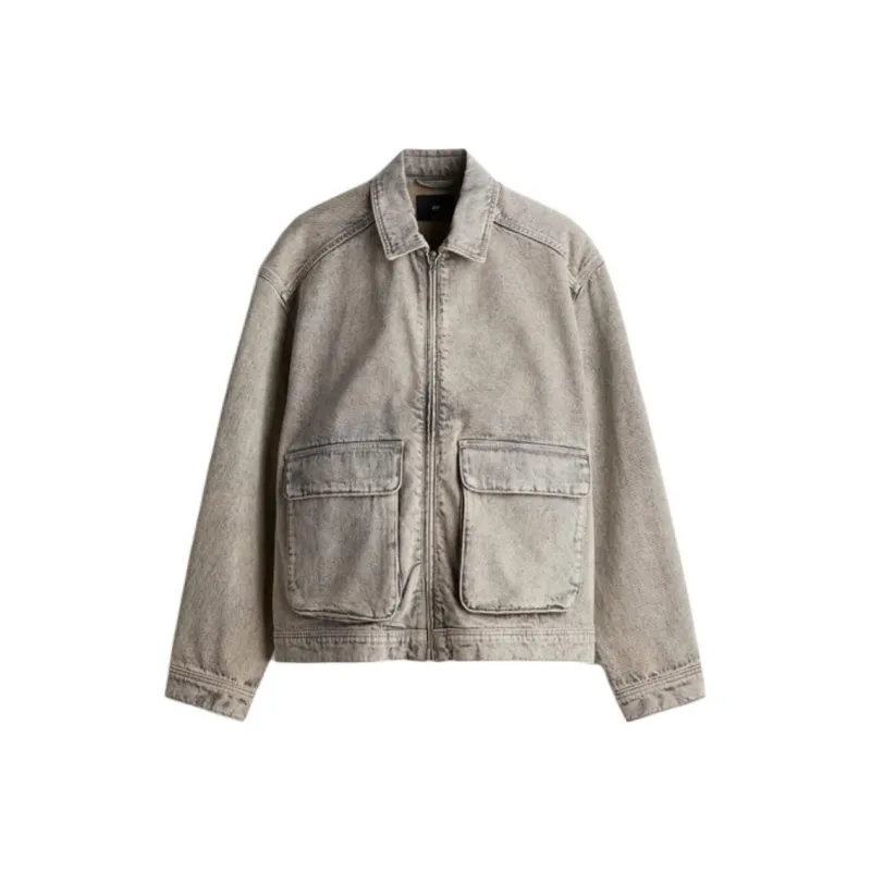 H&M Jackets & Coats Men's Denim Beige-0