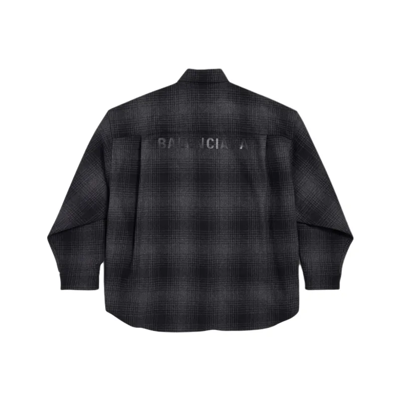 Balenciaga Collared Button-Up Oversized Shirt-1