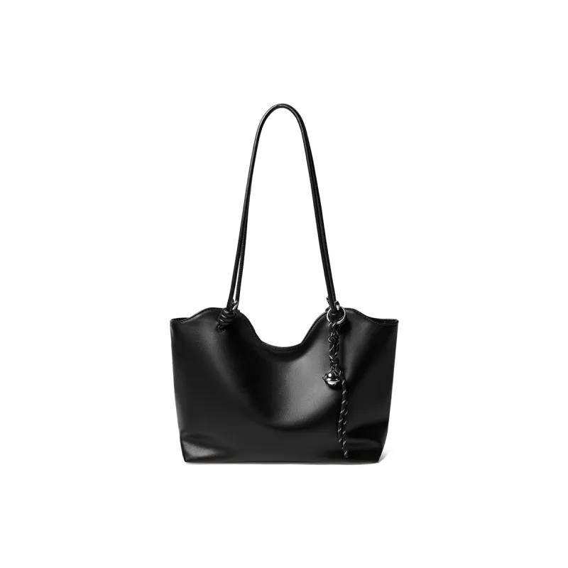 15 MINS Synthetic Leather Tote Bag, Shopping Bag, Shoulder Bag Regular Women's Brown/Coffee/Black-4