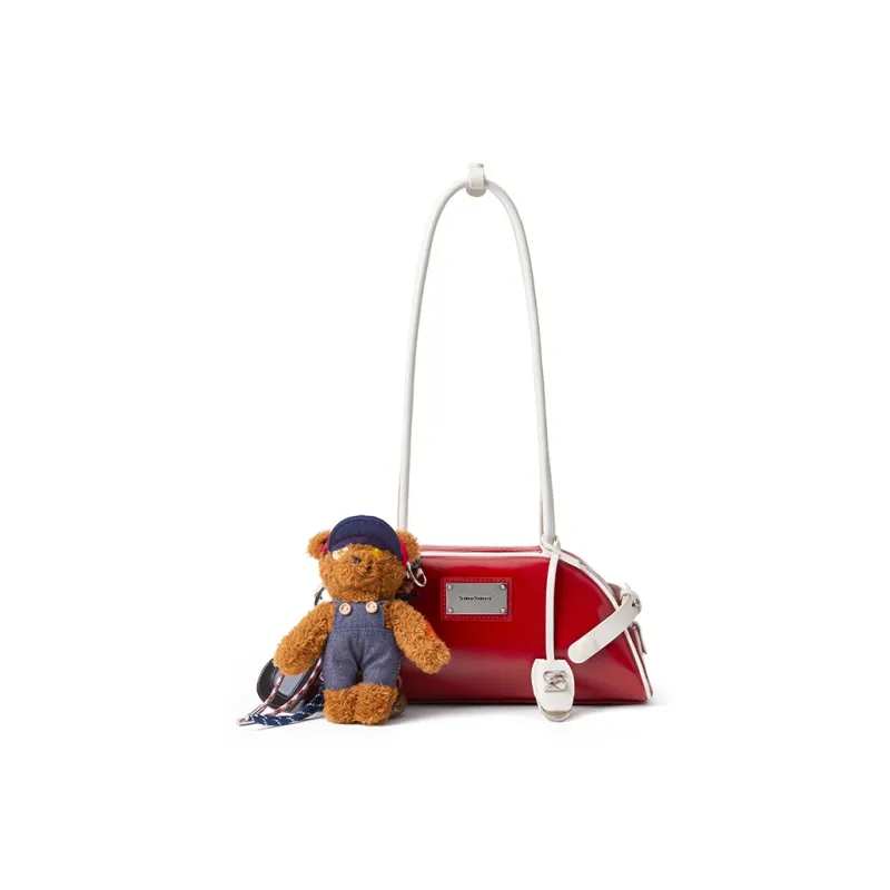 MCMIKO Cow Leather Bowling Bag, Shoulder Bag Regular Women's Multicolor-4
