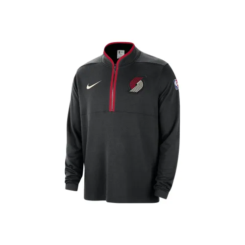 Nike Portland Trail Blazers 2023/24 City Edition Men's Nike Dri FIT Nba 1/2 Zip Long Sleeve Top