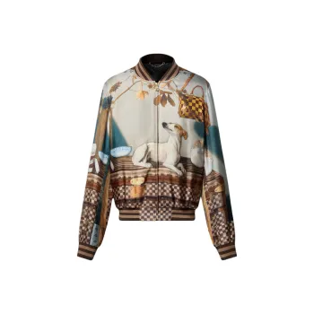 LOUIS VUITTON Silk Scarf Souvenir Jacket