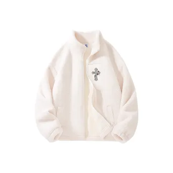 Cotton Velvet feel Coat Unisex Beige