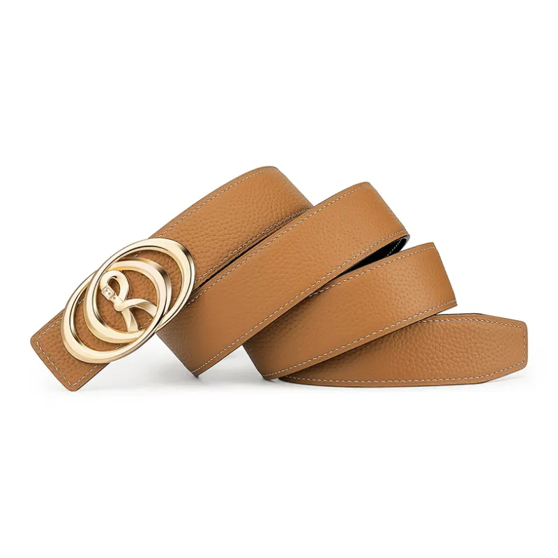 ROBERTA DI CAMERINO Top Grain Cow Leather Belts Men's Width 3.4cm-6