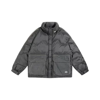 SET FUNS Autumn And Winter Season Outdoor Style Down Jacket Brand Logo Unisex Black