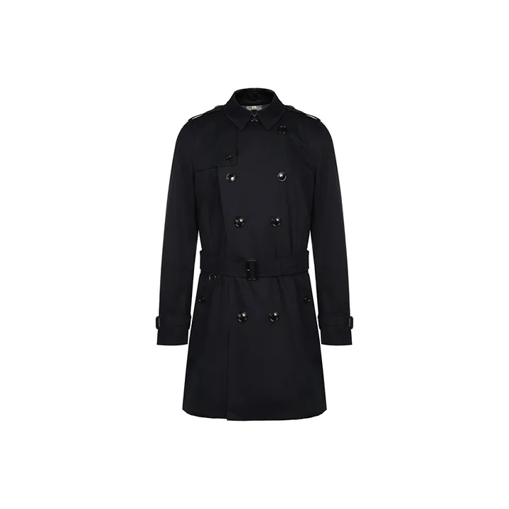 Burberry Trench Coat Men's Dark Blue-0