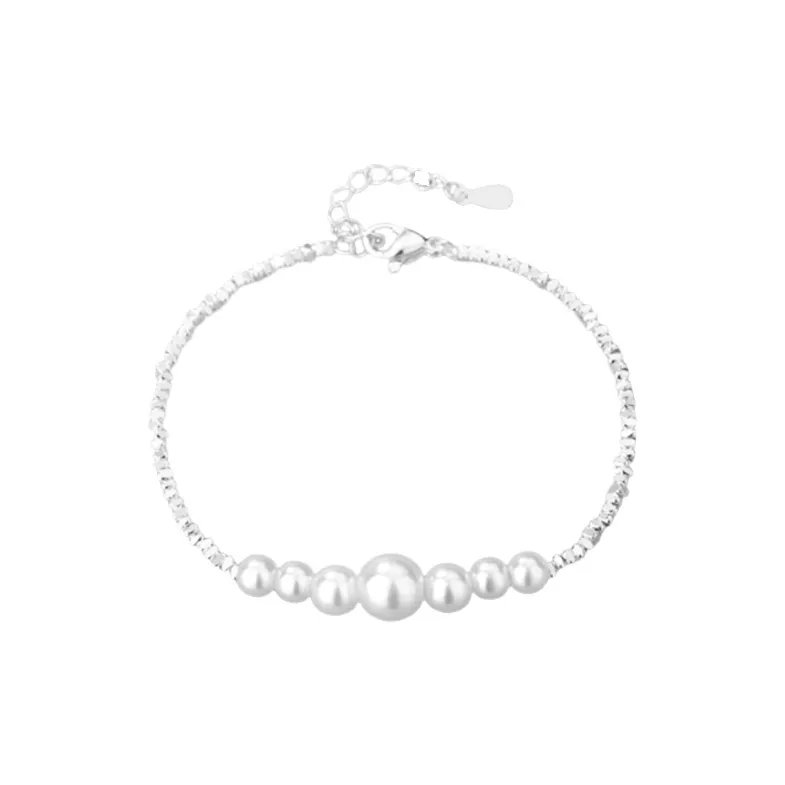 SGM S925 Silver, Faux Pearl Bracelets Women's-0