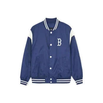 MLB SS24 Boston Red Sox Baseball Jacket Unisex Navy Blue