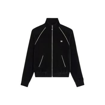 CELINE Triomphe Tracksuit Jacket In Velvet Jersey