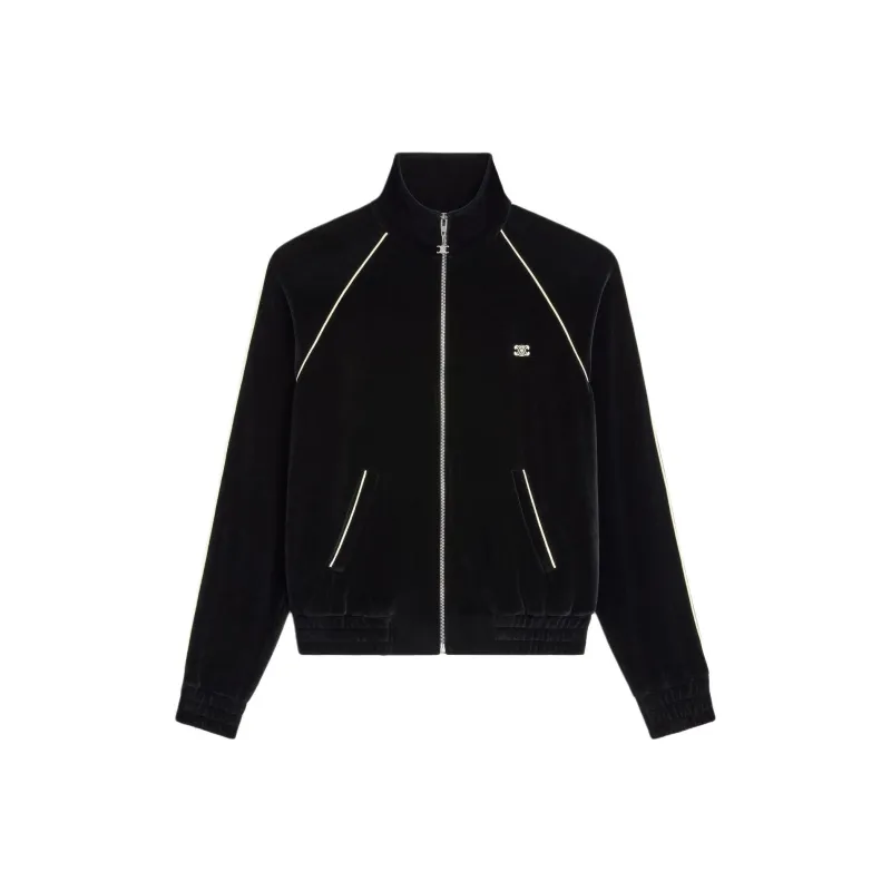 CELINE Triomphe Tracksuit Jacket In Velvet Jersey-0