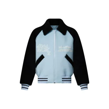 LOUIS VUITTON Shearling Wool Varsity Blouson